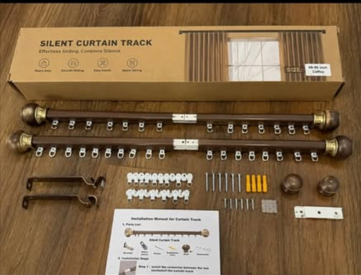 Silent curtain track
