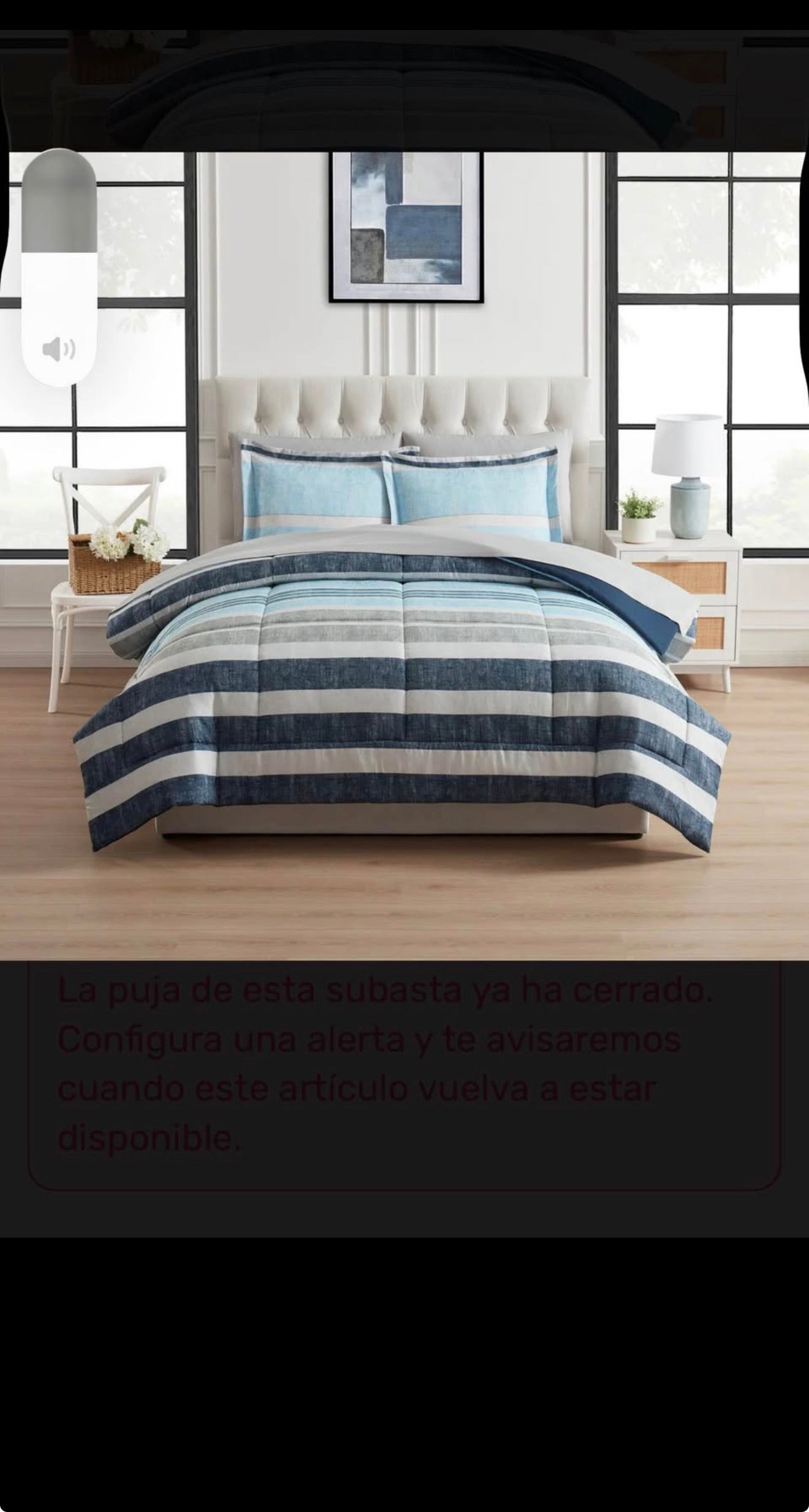 Navy Blue Comforter edredón only king