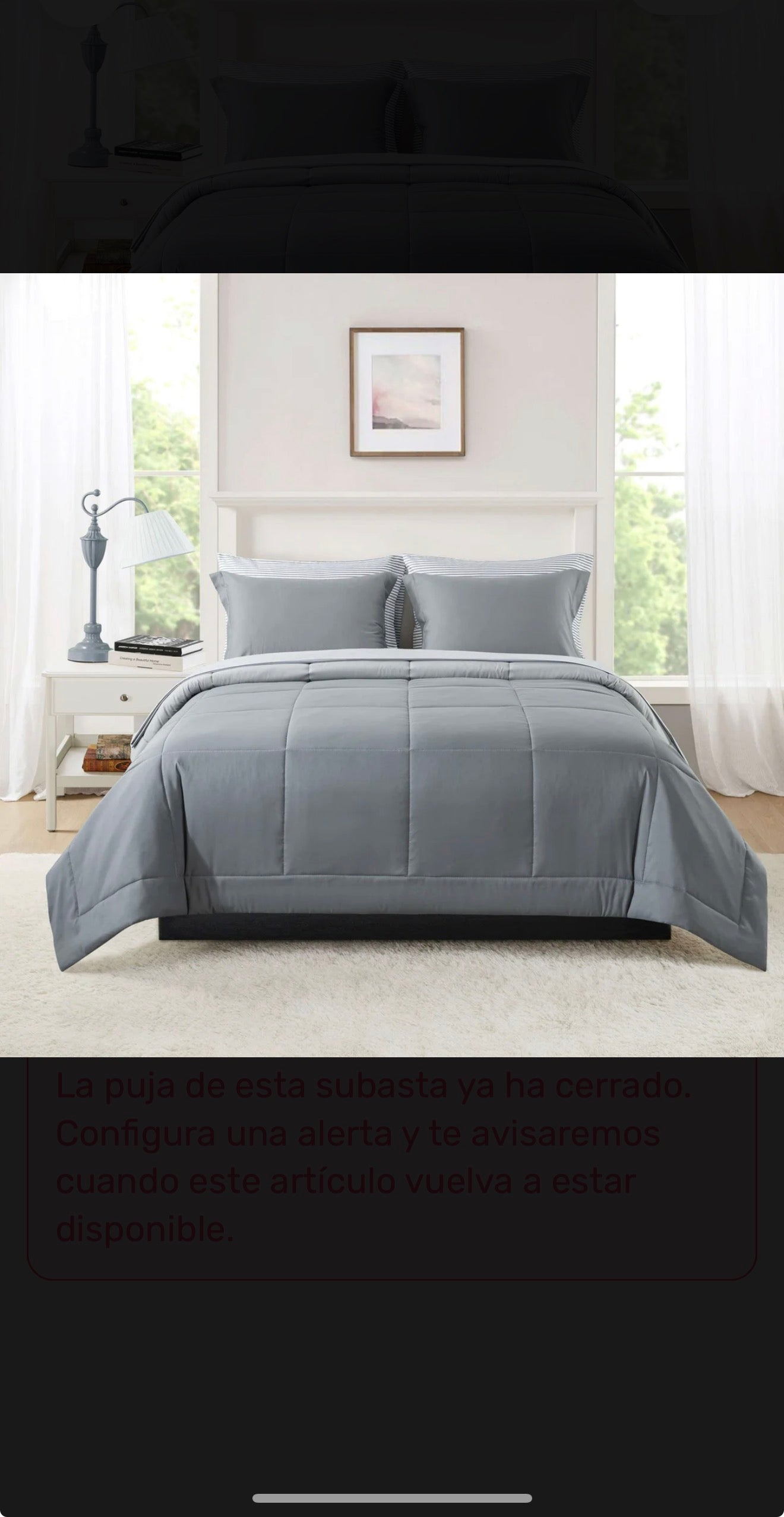 Grey king comforter set