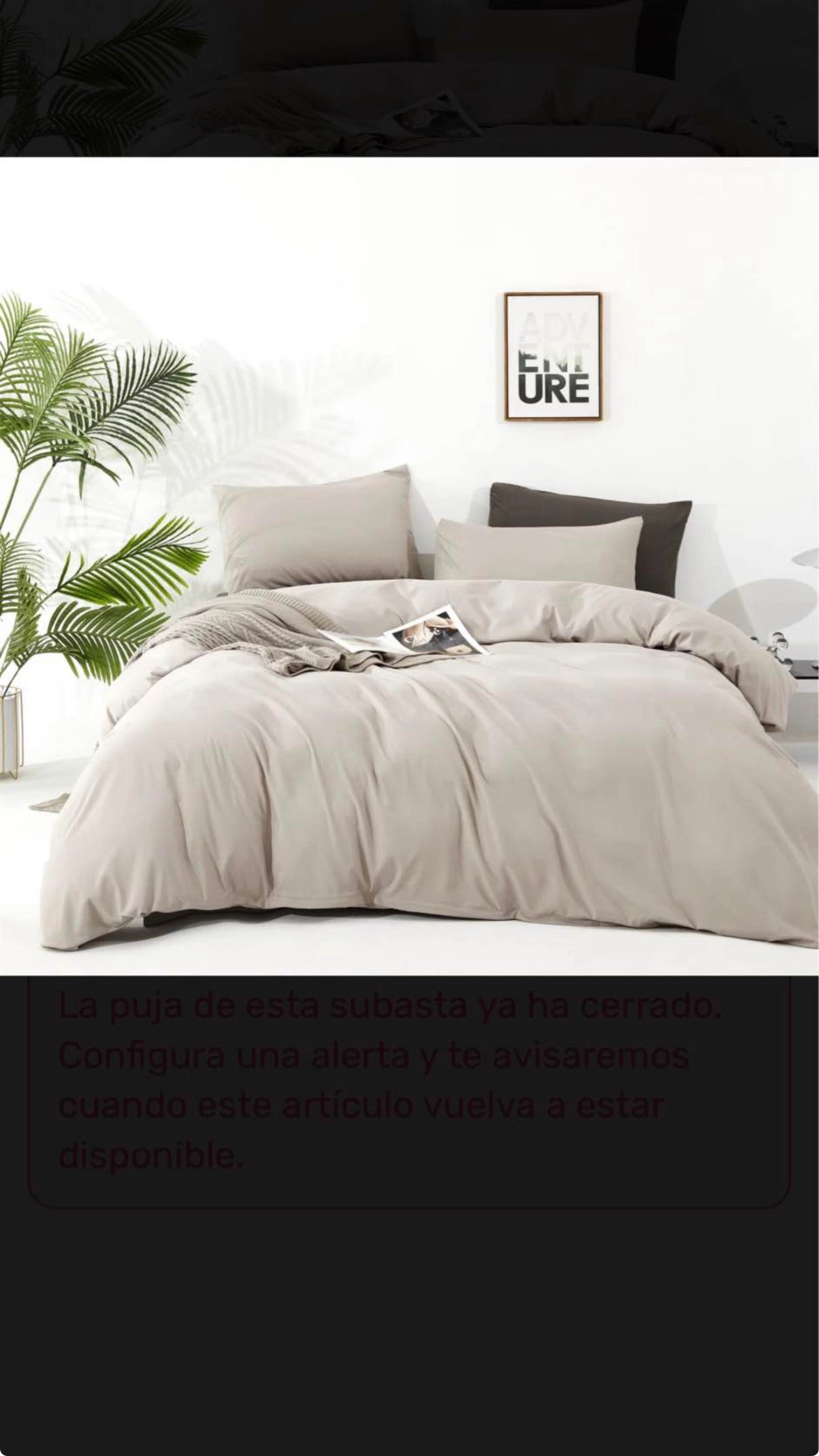 Neutral Beige Duvet Cover edredon only