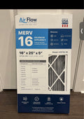 Air Flow Filters MERV 16 Air Filter 16x25x5 Model HCF16-16