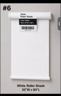 White Roller Shade 20"W x 80"L