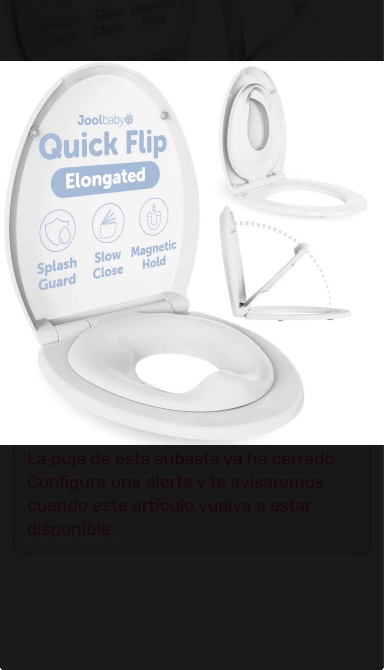 Jool Baby Quick Flip Elongated toilet seat w integrated child potty training seat